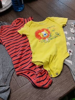 Boys Size 12-18 Month Set Of 4 Onezies